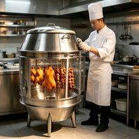 Four à rôtir vertical en acier inoxydable pour canard, rôtissoire commerciale pour volailles, pour la production de canard et de poulet croustillants