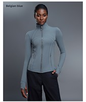 Veste de yoga à manches longues pour femmes veste de sport coupe ajustée pour cyclisme en plein air course Fitness femmes veste personnaliser
