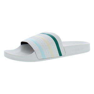 Sandalias Adidas Adilette para Hombre, Color Blanco/Esmeralda/Beige - 100% Auténticas - Product Image 1