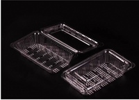 Emballage alimentaire en plastique jetable en gros pour gâteaux, boîte transparente pour hamburgers, emballage blister pour gâteau roulé suisse