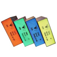 Bloc de ponçage brun en aluminium, éponge abrasive souple, outils abrasifs 100x70x25mm 3.9"x2.7"x1" en mousse EVA