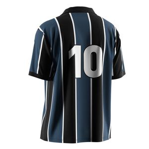 Camiseta de Fútbol Personalizada con Franjas, Tejido de Secado Rápido y Gestión de la Humedad para Partidos de Club - Product Image 6