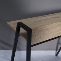 Bureau d'ordinateur en bois de forme carrée modulaire, design moderne, style nordique, pour le travail à domicile, avec étagère, couleurs personnalisées