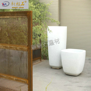Macetas Nuevas Magic Stone Grc, Blancas, Grandes, Altas y Profundas, para Exteriores, para Jardinería de Patio y Villa - Product Image 3