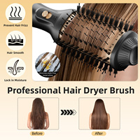 Brosse Soufflante Ionique 3-en-1 Professionnelle pour Salon et Hôtel, Sèche-Cheveux, Lisseur et Fer à Boucler, 1200W Haute Puissance, Vente en Gros Fabricant