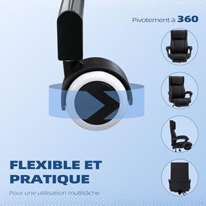 Sedia <span class=keywords><strong>da</strong></span> <span class=keywords><strong>Ufficio</strong></span> Girevole Vintage di Lusso in Pelle PU e Tessuto PVC, <span class=keywords><strong>Poltrona</strong></span> Direzionale con Poggiapiedi, Set Scrivania e Sedia <span class=keywords><strong>da</strong></span> <span class=keywords><strong>Ufficio</strong></span> - Product Image 6