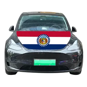 Wholesale 120x150cm Missouri Car Hood Covers Flag Affordable Wear-Resistant and Durable Car Engine Hood Cover