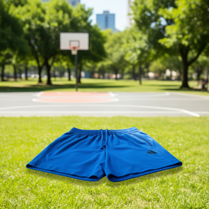 Pantalones Cortos Deportivos Adidas Essentials Woven para Hombre, Color Azul Luminoso y Negro, Secado Rápido, Cordón Ajustable, Cintura Media, con Bolsillos - Product Image 2