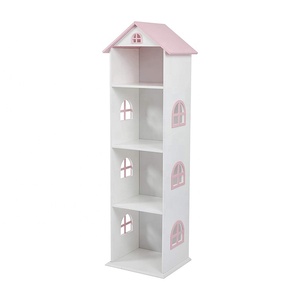 <span class=keywords><strong>Libreria</strong></span> ad Angolo Lunga e Sottile in Legno per Bambini, Armadio Portaoggetti per Bambole, Scaffale per Libri per Bambini - Product Image 4