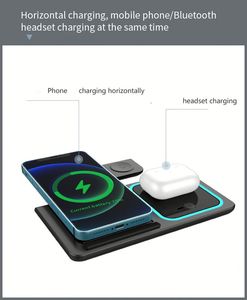 Soldes Exceptionnelles : Station de Recharge Sans Fil Portable 3-en-1 pour Smartphones, Support de Charge Pliable pour Montres et Bases de Recharge - Product Image 5