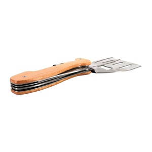 Muestra gratuita de herramienta de barbacoa plegable de lujo multifuncional 5 en 1 portátil para acampar al aire libre - Product Image 4