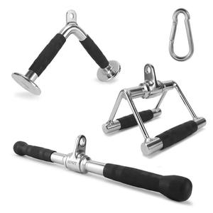 Personalizado preto polia sistema cabo acessório conjunto Fitness equipamentos acessórios para levantamento de peso