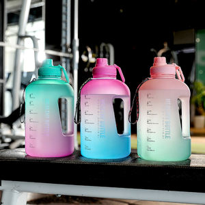 Grande Bouteille de 2,2 l en Plastique avec marqueur de temps et paille Tritan sans BPA, Bouteille d'eau de sport de plein air de <span class=keywords><strong>motivation</strong></span> - Product Image 3