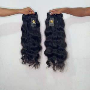 Proveedores de cabello lacio y ondulado sin procesar, cabello humano virgen brasileño, paquetes de cabello negro natural brasileño con ondas corporales. - Product Image 1