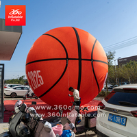 360 gonflable conception personnalisée 5m mascotte de basket-ball de dessin animé géant publicité ballons gonflables pour les événements en plein air