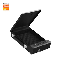 Coffre-fort biométrique pour pistolet, déverrouillage par empreinte digitale, mot de passe, clé, application, compatible Tuya Smart Life, coffre-fort pour armes à feu en acier allié, accès rapide