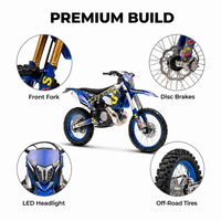 Moto tout-terrain à essence 2 temps 300CC XFH 35KW 110km/h Autonomie 220km Réservoir de carburant 11.4L Motocross pour adultes Style similaire à Yozma