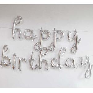 Set di Palloncini in Alluminio Dorato con Lettere Minuscole 'Happy Birthday' da <span class=keywords><strong>16</strong></span> Pollici per Decorazioni di Compleanno - Product Image 5