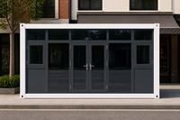 Maison conteneur en acier préfabriquée à assemblage rapide, 20 pieds, 40 pieds, en kit, modulaire, démontable, bâtiment moderne