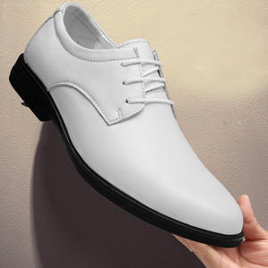 <b>White</b> <b>Men's</b> Leather <b>Shoes</b> | Summer Breathable & Comfortable Cowhide <b>Shoes</b> | Business <b>Casual</b> Footwear for <b>Men</b> - Product Image 4