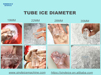 Machine à glace tubulaire 10T 15T 20T, machine à glace tubulaire comestible, vente directe usine, usine de glace tubulaire en acier inoxydable 304 pour le refroidissement alimentaire