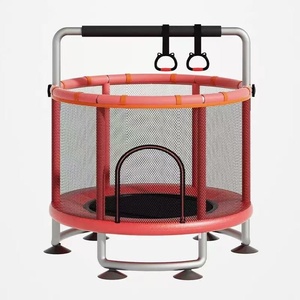 Trampoline d'intérieur pour enfants avec filet de protection, glissière sûre, silencieuse, stable et anti-basculement - Product Image 2