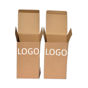 Boîte d'emballage personnalisée en carton kraft brun pour tasse en verre, bouteille d'eau, bougie avec design artistique gaufré à chaud - Product Image 6