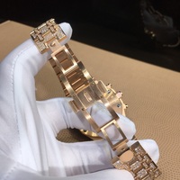 CNC 18K Gold Watch - Rose Gold PP Band & Lab Grown Diamond Bracelet, Custom Yellow Gold RLX Accesorios