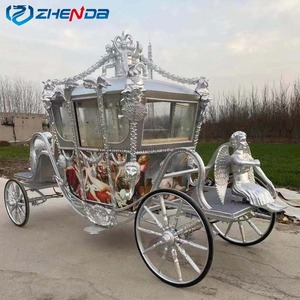 Chariot Royal de tourisme en argent Noble, parc d'attractions, princesse cendrillon, décoration de la maison, accessoires de fête, chariot de cheval de <span class=keywords><strong>mariage</strong></span> - Product Image 5