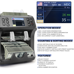 Compteur de billets automatique 2026 avec détecteur de fausse monnaie – Compteur d'argent high-tech pour un tri et un comptage sécurisés - Product Image 2