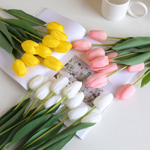 Tulipanes Artificiales Lafite de 30cm-100cm, Flores de Seda de Alta Simulación para Decoración del Hogar, Accesorios para Bodas, Primavera - Product Image 4