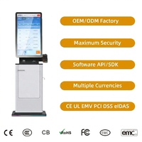 Kiosco de Pago con Pantalla Táctil de Autoservicio para Hoteles y Aeropuertos de 27 y 32 Pulgadas, Impresora de Boletos, Escáner de Pasaportes, Aceptador de Efectivo, SDK Metálico