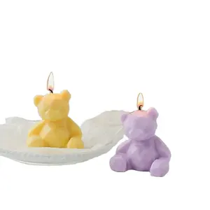 Soybean Wax Household 3D Bear Shape Scented Candles Geometry Stereo Candle