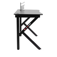 Table de jeu PC en métal large de haute qualité, bureau de gaming noir pour esports