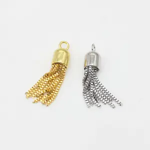 Diy Chain Tassel Metal Charms 2.5CM tassel pendant for baby Jewelry