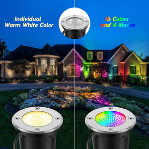 10W extérieur coloré RGB LED enterré lumière souterraine IP67 encastré rez-de-chaussée lampe de jardin pont <span class=keywords><strong>terrasse</strong></span> creusée veilleuse - Product Image 3