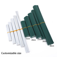 Fil floral en caoutchouc de 2 mm, 50 pièces/paquet, pour roses artificielles en plastique, fournitures de fleuriste, accessoires pour fleurs de savon DIY, vente en gros