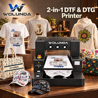Mesin Printer DTG Kaos Wolunda Hemat Biaya 32x50cm Flatbed untuk Usaha Percetakan Startup, Cetak Sesuai Permintaan, Pesanan Kustom dalam Jumlah Kecil