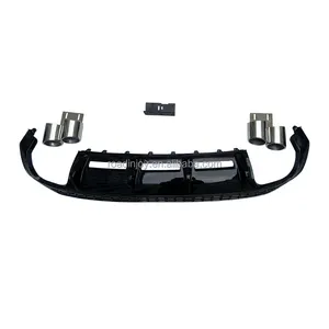 2021 2022 gross black rear diffuser with exhaust tips for audi a3 car accessories S3