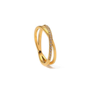 خاتم صليب مالطا مخصص، خواتم ألماس مصنعة في المختبر، مطلية بالذهب عيار 18 قيراط، مجوهرات من الفولاذ المقاوم للصدأ 316L، موديل ALN2512195 - Product Image 5