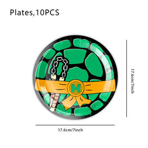 <strong>Ninja</strong> <strong>Turtle</strong> Cartoon Disposable Paper <strong>Party</strong> Tableware Set Kids <strong>Party</strong> Decoration Supplies Baby Showers Thanksgiving Graduation - Product Image 6