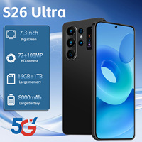 S26 Ultra 5G Smartphone Android 15 7,3 Zoll 120Hz LCD 16GB RAM 1TB ROM 108MP Rückkamera 72MP Frontkamera 8000mAh Dual SIM Entsperrt
