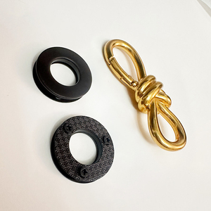 อุปกรณ์เสริมสำหรับกระเป๋า สไตล์ <span class=keywords><strong>Bottega</strong></span> กระเป๋าสานแบบผูกปม ฮาร์ดแวร์ล็อคแบบเกี่ยว ห่วงโลหะผสมสังกะสี โบว์ผูกปมรูปเลข 8 - Product Image 4