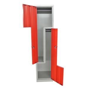 Style industriel <span class=keywords><strong>vestiaire</strong></span> étroit Fitness métal Z porte salle de sport casier <span class=keywords><strong>2</strong></span> personnes armoire de rangement armoire placard - Product Image 1