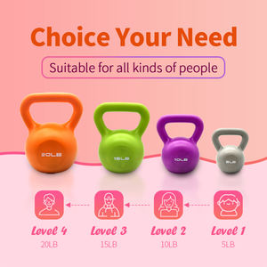 Ensemble d'haltères en vinyle de 15 lb pour femmes, musculation à domicile - Product Image 3