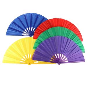 Abanico de Mano Plegable Personalizado de Plástico Sólido de 13 Pulgadas, Color Liso, para Fiestas, Graduaciones y Eventos - Product Image 6