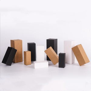 Caixa de Papel Kraft Personalizada Preta e Branca para Embalagem de Cosméticos de Cuidados com a Pele, Caixa para Batons e Esmaltes - Product Image 2