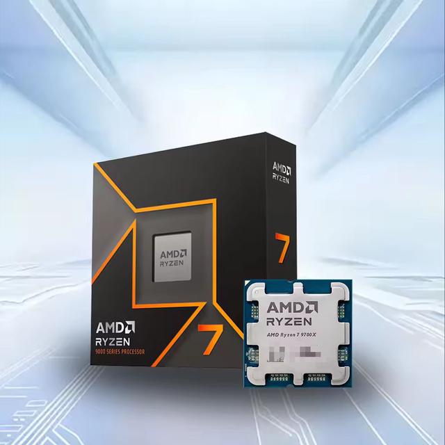 AMD Ryzen 7 9700X 5.5 GHz 8-Core 16-Thread 65W Desktop Processor Computer AM5 Zen 5 Boxed CPU