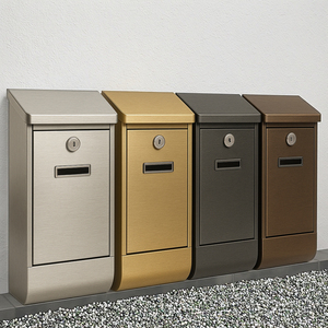 Buzón de acero inoxidable de alta calidad en grado 304 o 316 montado en la pared para espacios públicos o comerciales de Villa - Product Image 1