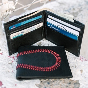 <b>For</b> Boshiho Handmade Men's Bifold <b>Wallet</b> Minimalist Baseball Stitching Leather Vintage Thread RFID Anti-Theft <b>Card</b> <b>Holder</b> - Product Image 4